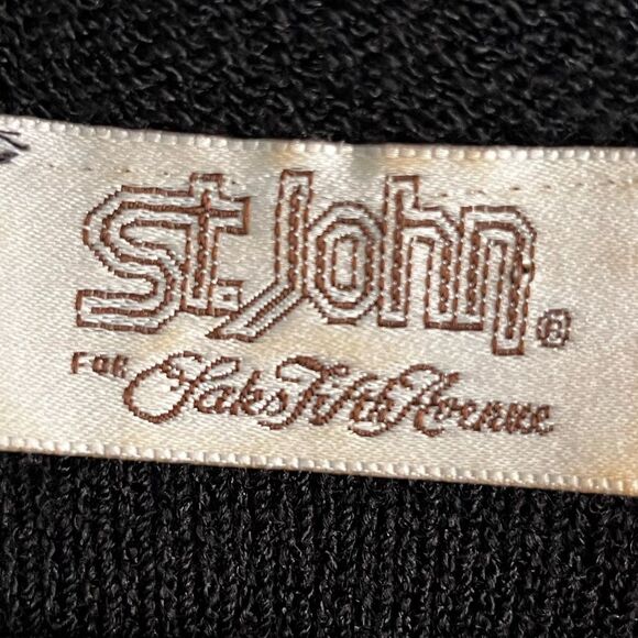 RARE Vintage St. John Knit Duster - 80s/90s Art Deco Geometric Statement Sweater - Picture 6 of 8